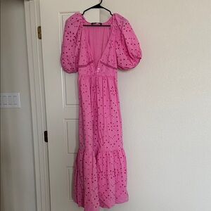 Pink Eyelet Easter Dress
